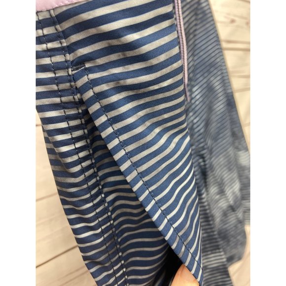 George Eboard Shorts Stretch Quick Dry UPF 50 Blue Stripe Purple Waistband Draws - Picture 4 of 9